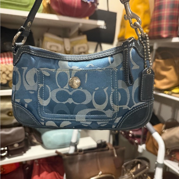 Coach Blue and Gray Mini shoulder bag - Picture 2 of 4